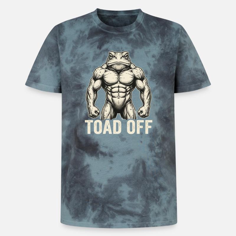 Toad Off Internet Meme Frog - Unisex Premium Tie-Dye T-Shirt - Black/Blue