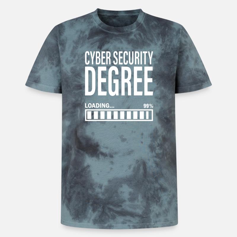 Cybersecurity Student Engineer Cyber Security - Unisex Premium Tie-Dye T-Shirt - Black/Blue