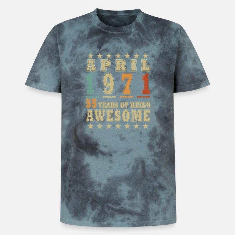 Jubilee year April 1971 - Unisex Premium Tie-Dye T-Shirt - Black/Blue