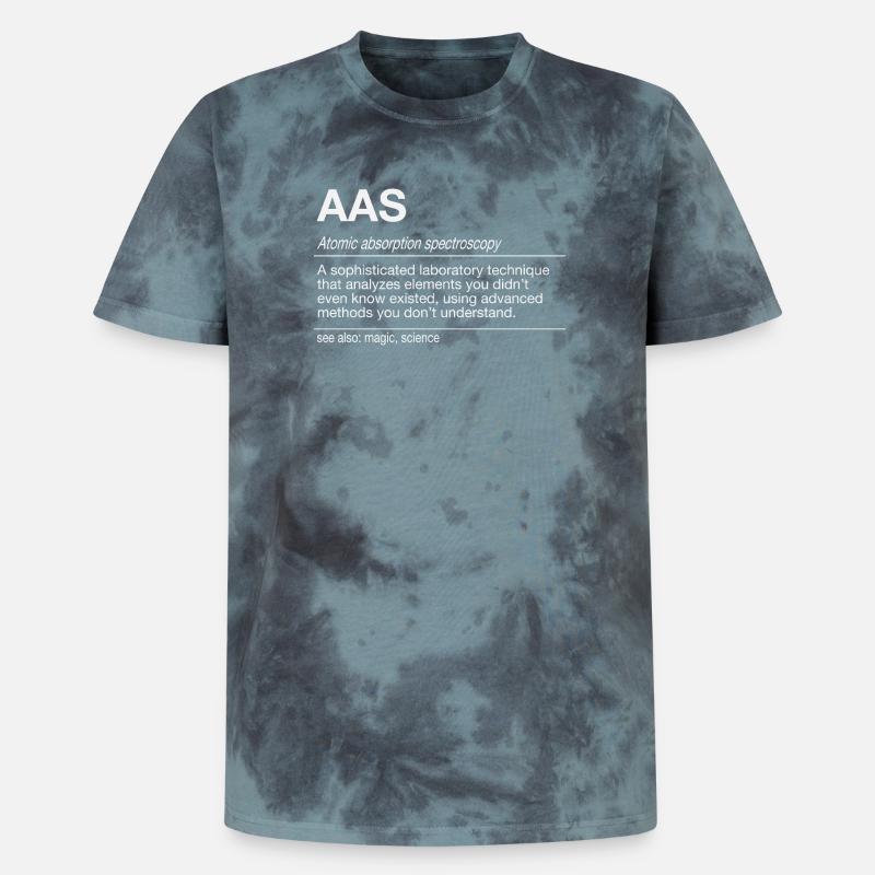 AAS Analyse Atomabsorptionsspektrometrie Analytik - Unisex Premium Tie Dye T-Shirt - Schwarz/Blau