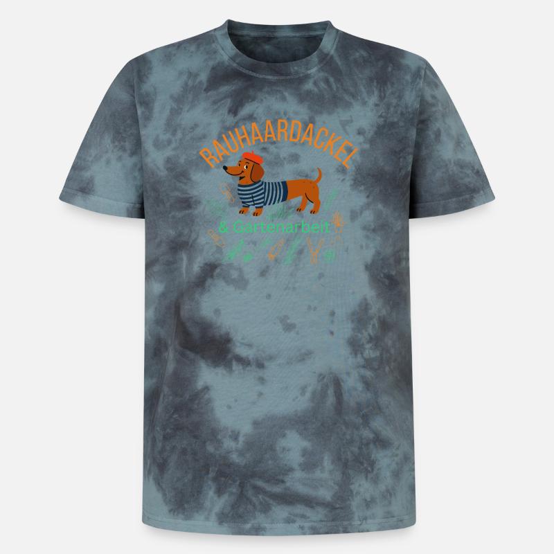 Gipfeli Tester aus Leidenschaft - Schweizer Frühst - Unisex Premium Tie Dye T-Shirt - Schwarz/Blau
