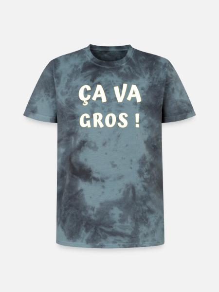 ÇA va gros ! - T-shirt tie-dye premium unisexe - noir/bleu