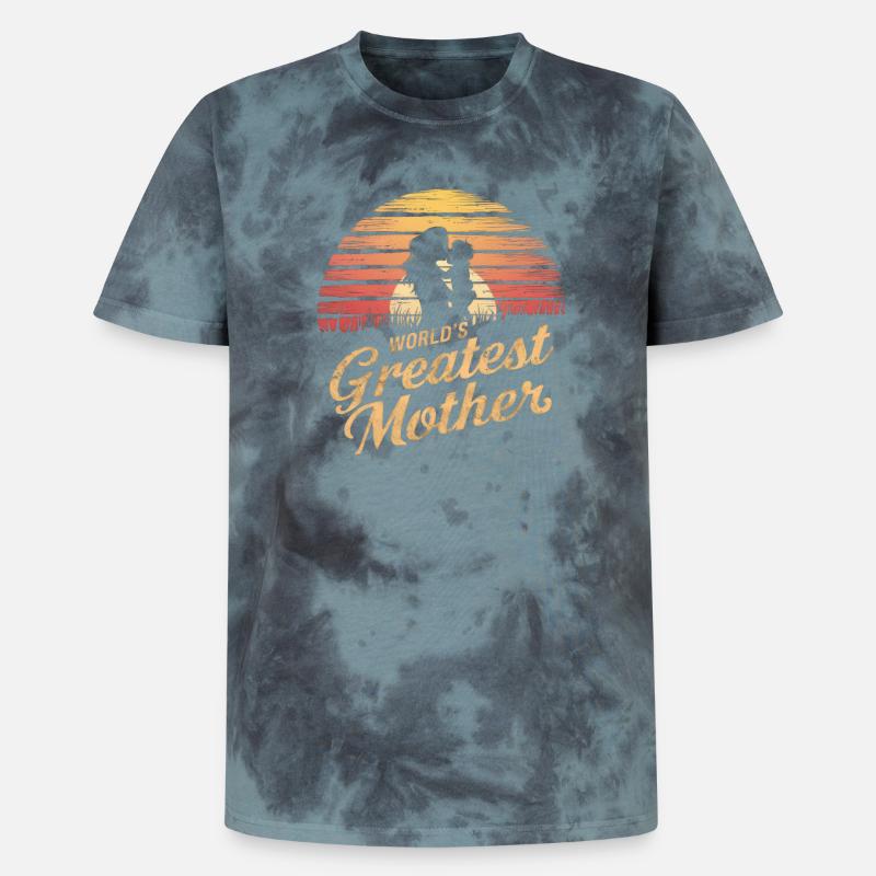Die größte Mutter der Welt - Unisex Premium Tie Dye T-Shirt - Schwarz/Blau