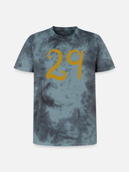 29 - T-shirt tie-dye premium unisexe - noir/bleu