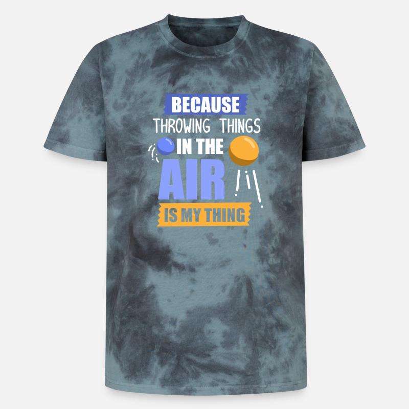 Diskuswurf Diskuswerfen Diskus diskuswerfer - Unisex Premium Tie Dye T-Shirt - Schwarz/Blau