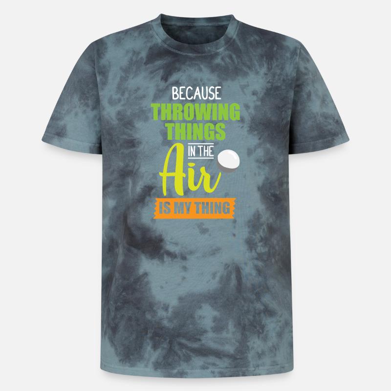 Diskuswurf Diskuswerfen Diskus diskuswerfer - Unisex Premium Tie Dye T-Shirt - Schwarz/Blau