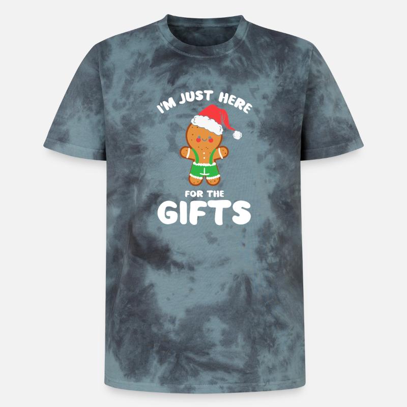 Lebkuchen-Weihnachtsmann-Geschenk-Tee - Unisex Premium Tie Dye T-Shirt - Schwarz/Blau