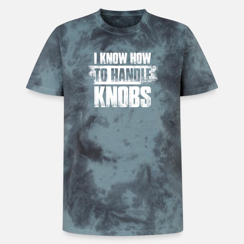 Handle knobs Tontechniker Toningenieur - Unisex Premium Tie Dye T-Shirt - Schwarz/Blau