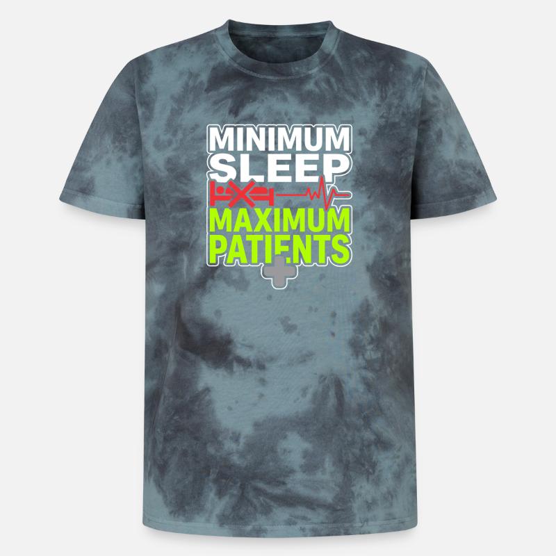 Nachtschicht-krankenschwester, Müde - Unisex Premium Tie Dye T-Shirt - Schwarz/Blau