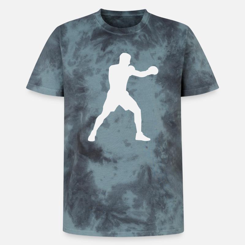 Boxsilhouette Power Boost - Unisex Premium Tie-Dye T-Shirt - Black/Blue
