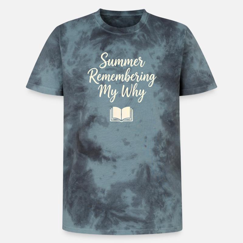 Summer Remembering My Why - Unisex Premium Tie-Dye T-Shirt - Black/Blue