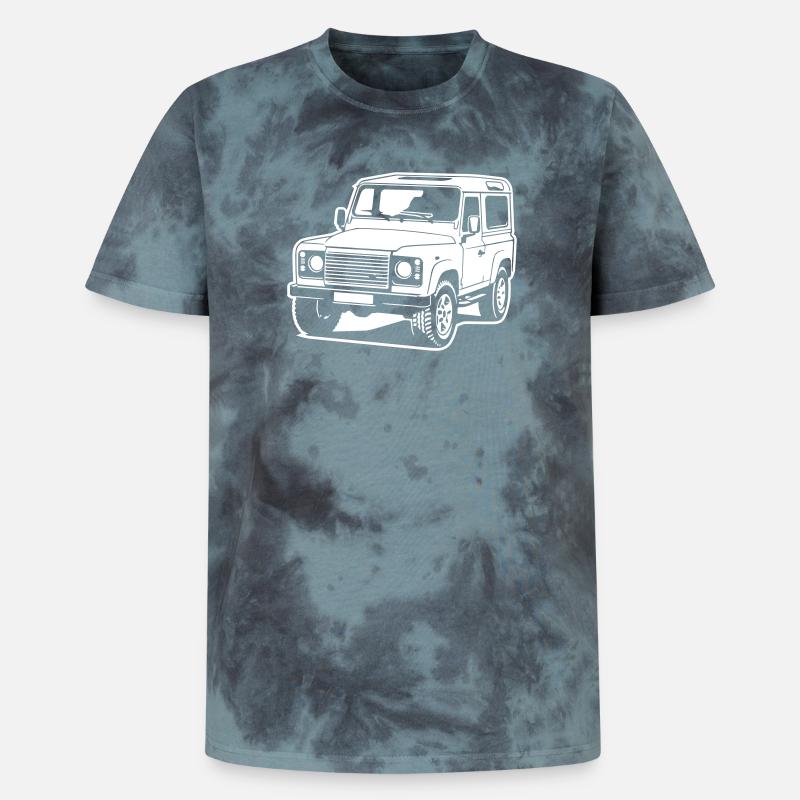 Defender (Differenzbild) - Unisex Premium Tie Dye T-Shirt - Schwarz/Blau