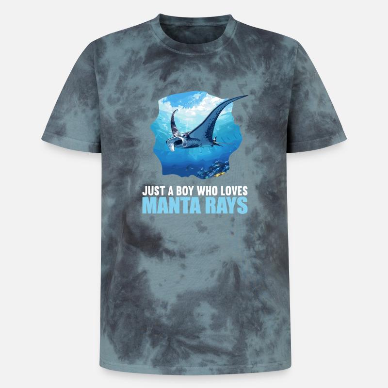 Rays Manta Rays - Unisex Premium Tie-Dye T-Shirt - Black/Blue