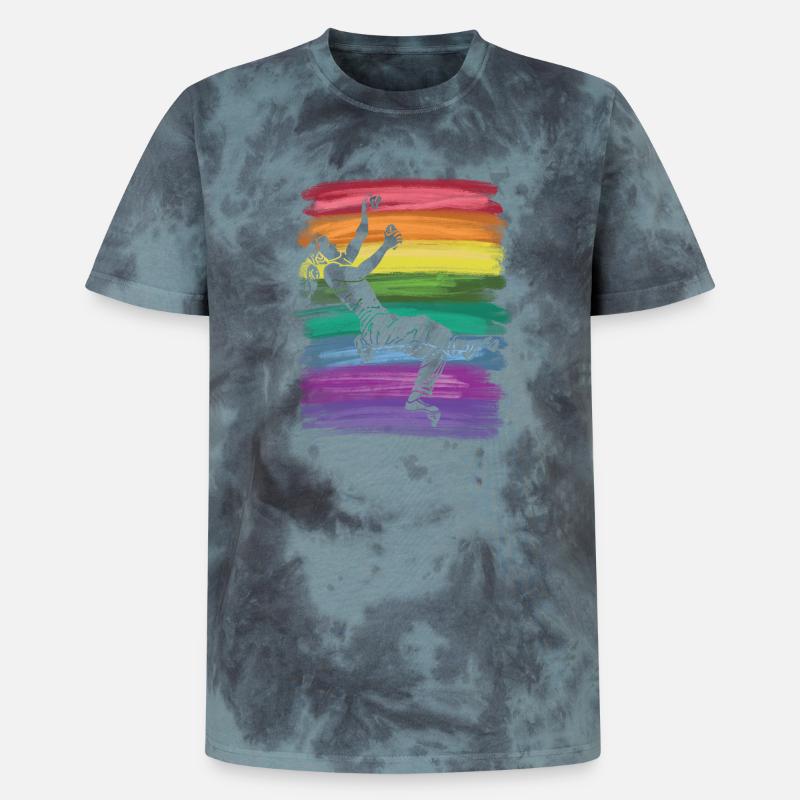 Bloc de bloc de Boulderer - T-shirt tie-dye premium unisexe - noir/bleu