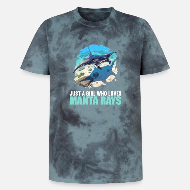 Rays Manta Rays - Unisex Premium Tie-Dye T-Shirt - Black/Blue