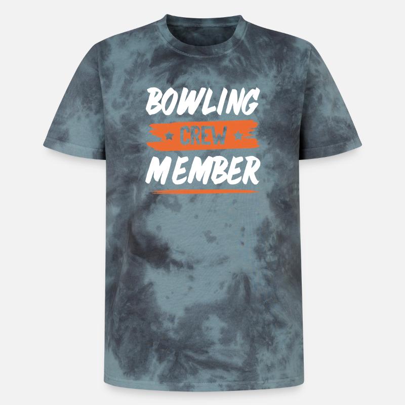 Équipe de bowling - T-shirt tie-dye premium unisexe - noir/bleu