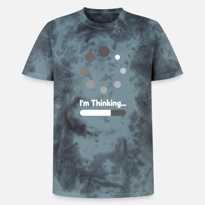 I'm thinking loading Geschenk - Unisex Premium Tie Dye T-Shirt - Schwarz/Blau
