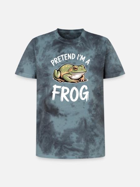 Frog Sayings Frogs Funny Frog Gift - Unisex Premium Tie-Dye T-Shirt - Black/Blue