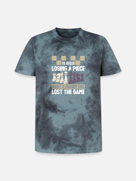 Chess Chess Player Chessboard - Unisex Premium Tie-Dye T-Shirt - Black/Blue