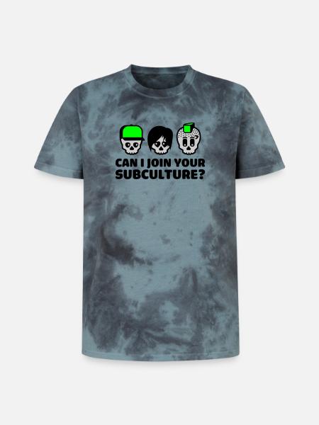 subculture - Unisex Premium Tie-Dye T-Shirt - Black/Blue
