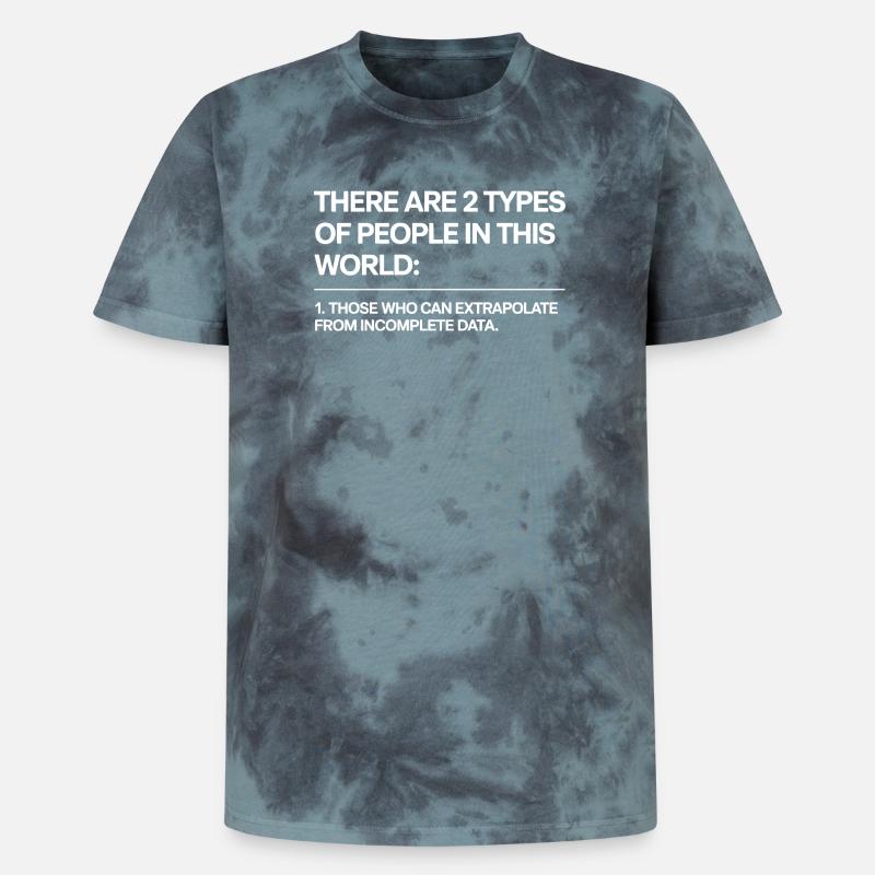 Statistik Analyse Data Science Extrapolation - Unisex Premium Tie Dye T-Shirt - Schwarz/Blau