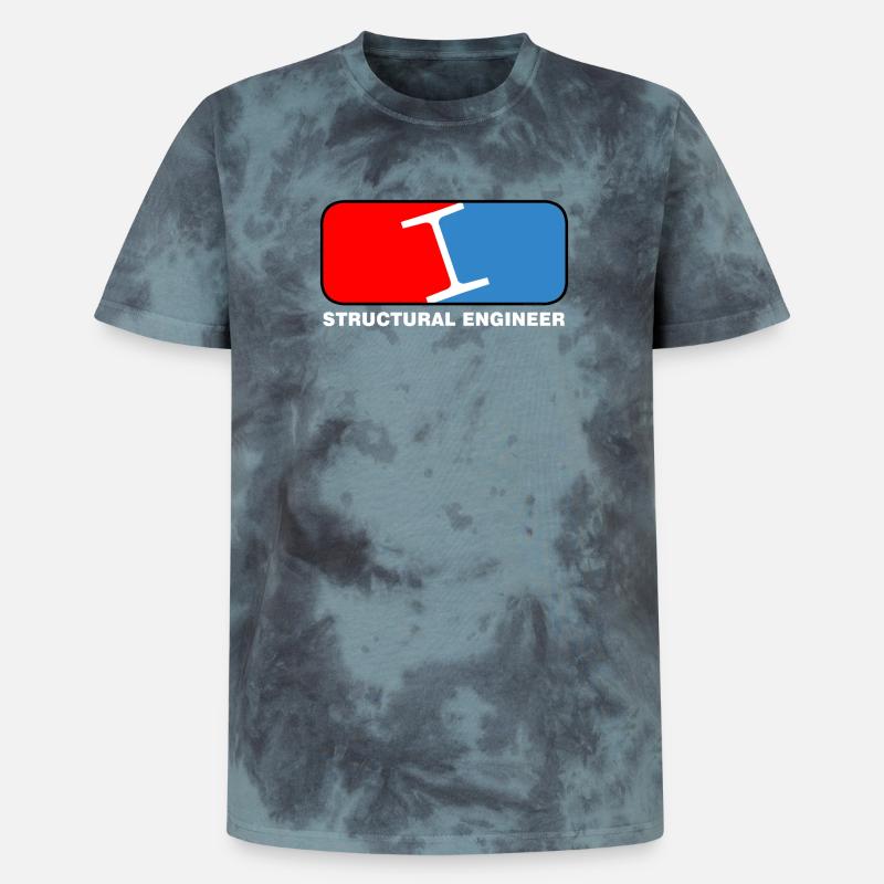 Structural Engineer League White Text - Unisex Premium Tie-Dye T-Shirt - Black/Blue