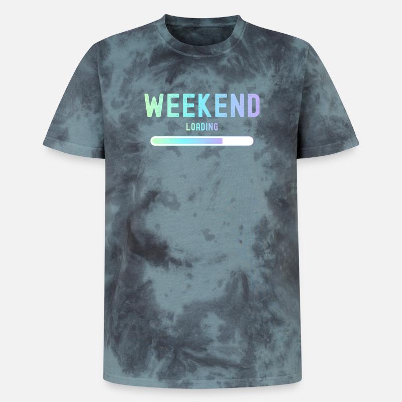 Weekend loading Weekend and leisure - Unisex Premium Tie-Dye T-Shirt - Black/Blue