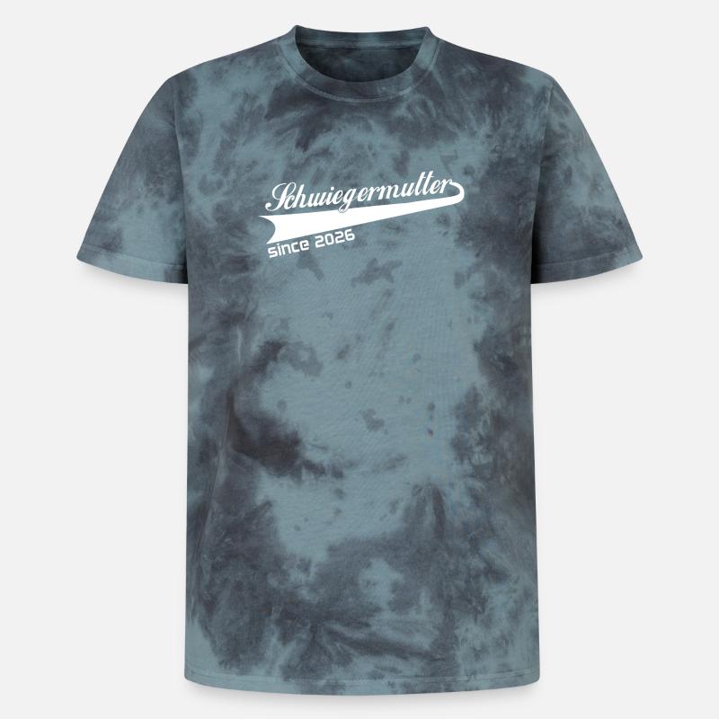 schwiegermutter 2026, beste schwiegermutti ever - Unisex Premium Tie Dye T-Shirt - Schwarz/Blau