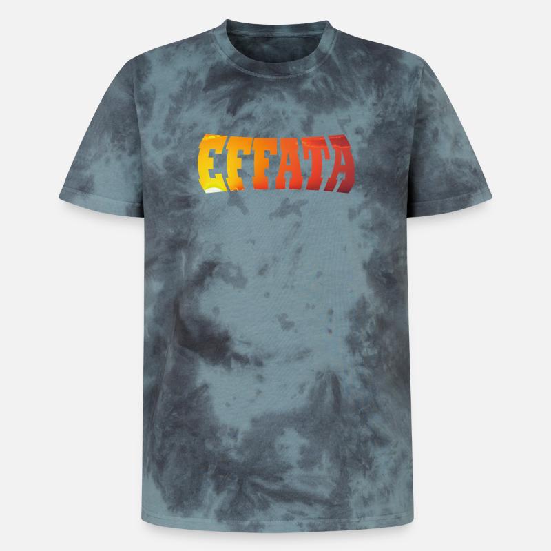 EFFATA - Unisex Premium Tie-Dye T-Shirt - Black/Blue