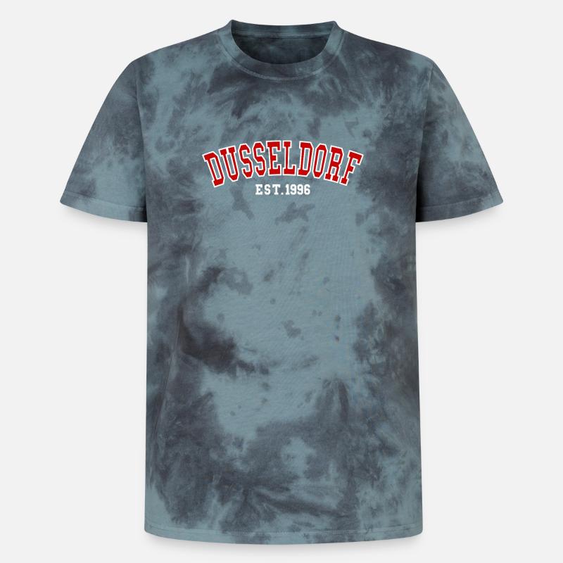 Dusseldorf Est. 1996 - Unisex Premium Tie-Dye T-Shirt - Black/Blue