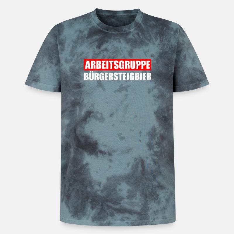 Bürgersteigbier OKF Ortskontrollfahrt - Unisex Premium Tie Dye T-Shirt - Schwarz/Blau
