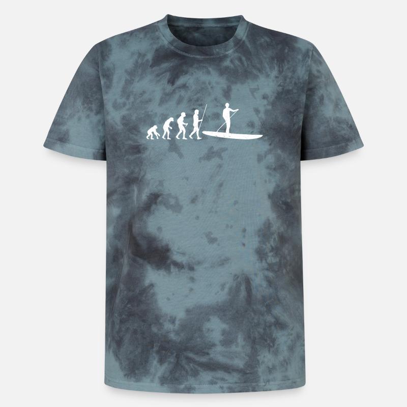 Évolution SUP - T-shirt tie-dye premium unisexe - noir/bleu