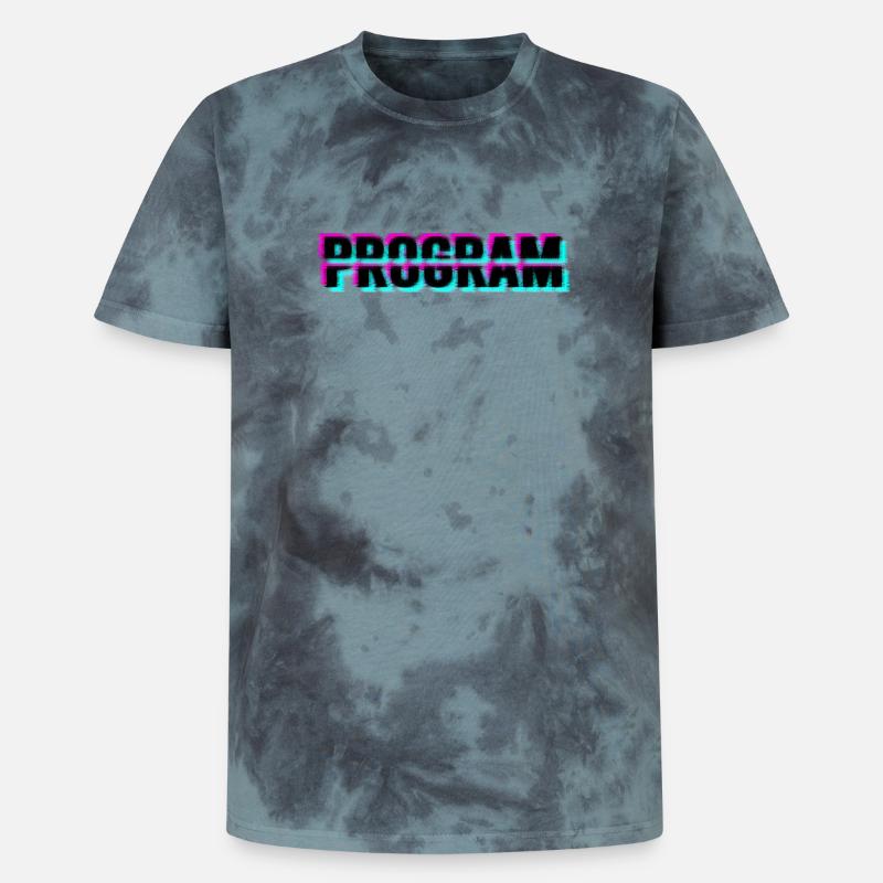 Computerprogramm - Unisex Premium Tie Dye T-Shirt - Schwarz/Blau
