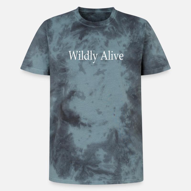 Wildly Alive - Unisex Premium Tie-Dye T-Shirt - Black/Blue