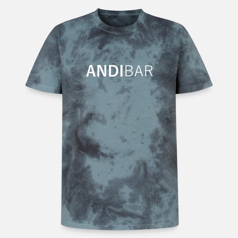 AndiBar - Andreas, Andy, Andi, Andrea Geschenk - Unisex Premium Tie Dye T-Shirt - Schwarz/Blau