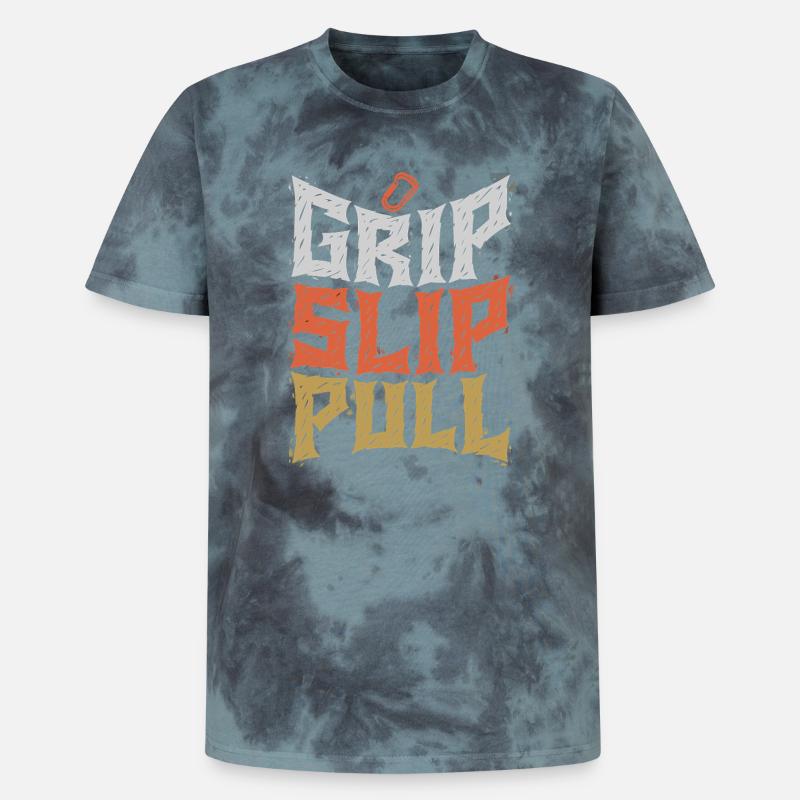 Grip Slip Pull Graphic Tee - T-shirt tie-dye premium unisexe - noir/bleu