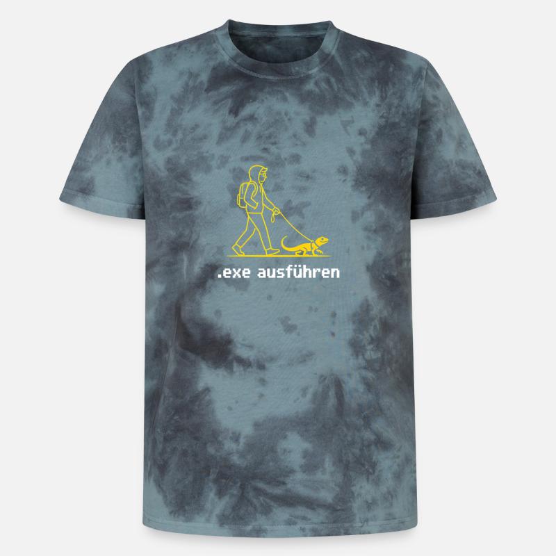 Lustige Admin Geschenke Sys Admin Programmierer - Unisex Premium Tie Dye T-Shirt - Schwarz/Blau