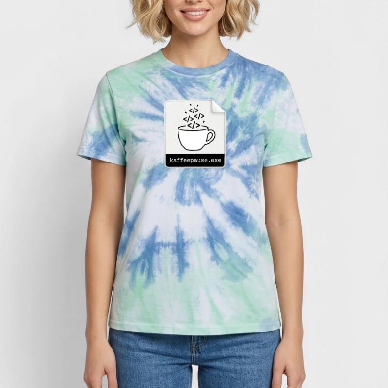 Kaffeepause.exe - IT Programmieren Informatik Code Unisex Premium Tie Dye T-Shirt