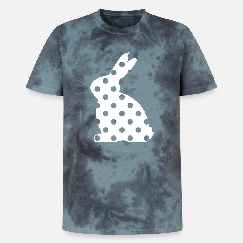 Bunny points Easter gift - Unisex Premium Tie-Dye T-Shirt - Black/Blue