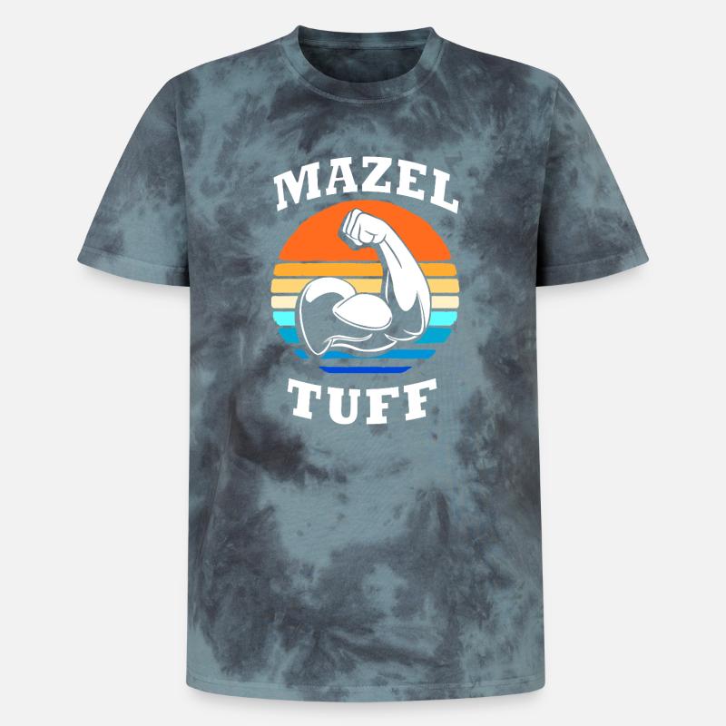 Hanoukka Hanoukka Hanoukka - T-shirt tie-dye premium unisexe - noir/bleu