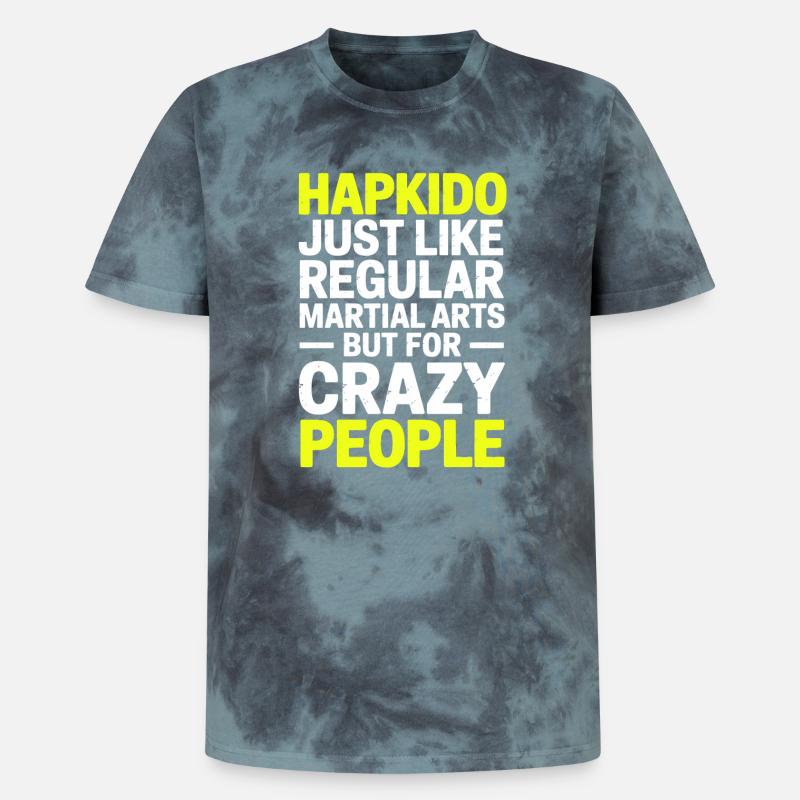 Hapkido Hap Ki Do Geschenke - Unisex Premium Tie Dye T-Shirt - Schwarz/Blau