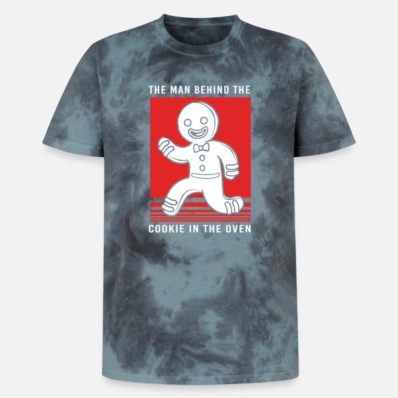 Werdender Papa werdende Väter - Unisex Premium Tie Dye T-Shirt - Schwarz/Blau