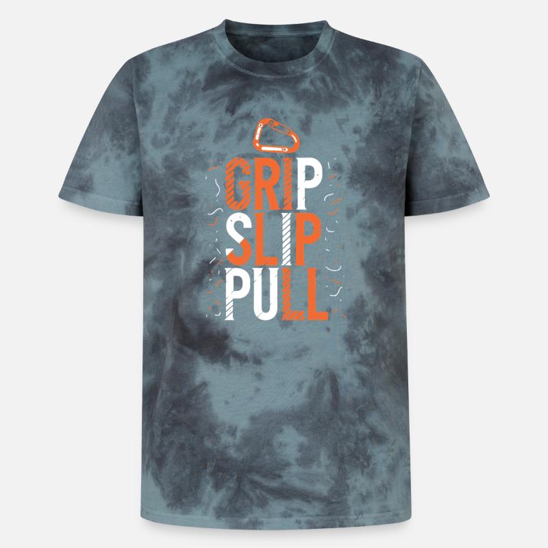 Grip Slip Pull Escalade - T-shirt tie-dye premium unisexe - noir/bleu