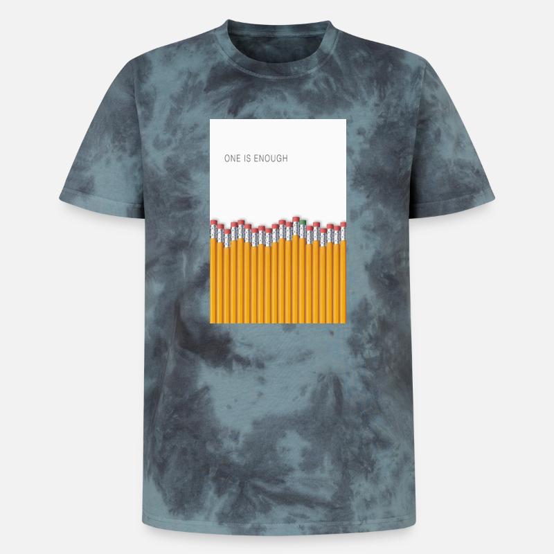 One Is Enough Statement Design - Unisex Premium Tie-Dye T-Shirt - Black/Blue