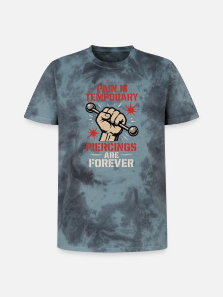Piercing Addict Body Mod Enthusiast - Unisex Premium Tie-Dye T-Shirt - Black/Blue