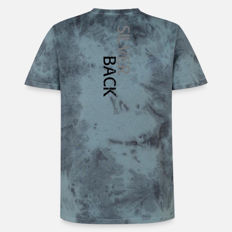 SILVERBACK (offset) - Unisex Premium Tie-Dye T-Shirt - Black/Blue