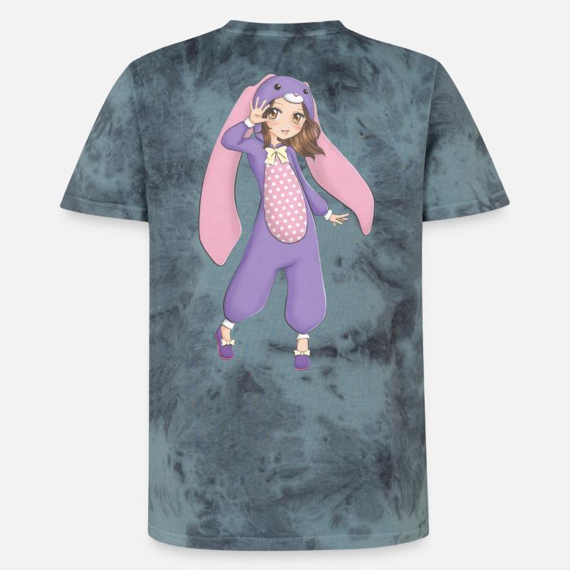 Manga - Unisex Premium Tie-Dye T-Shirt - Black/Blue