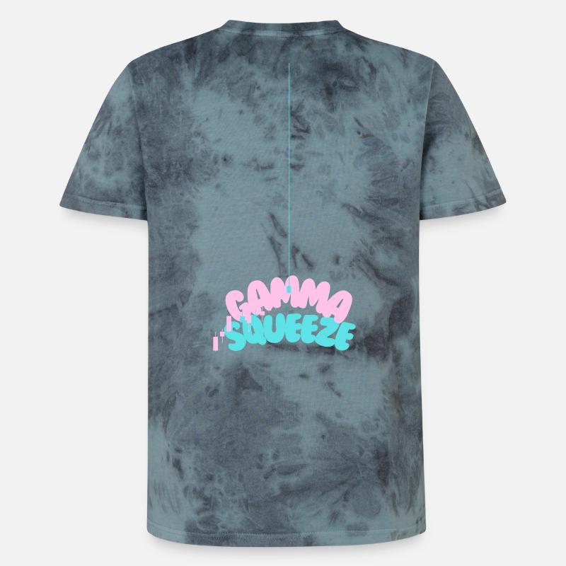 Compression gamma - T-shirt tie-dye premium unisexe - noir/bleu