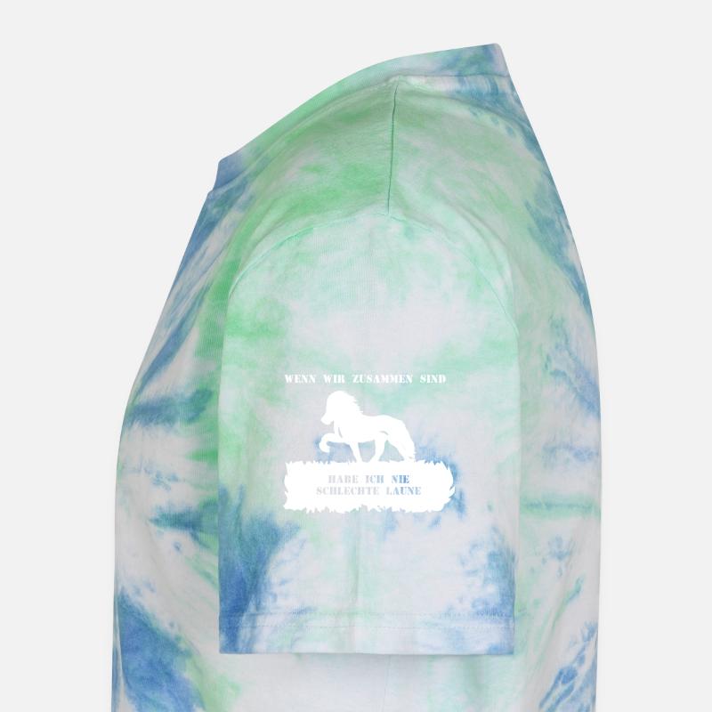 Spruch 10 mit Pferd 1 weiß Unisex Premium Tie Dye T-Shirt