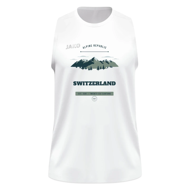 Switzerland-mærke på en jako tanktop light flow